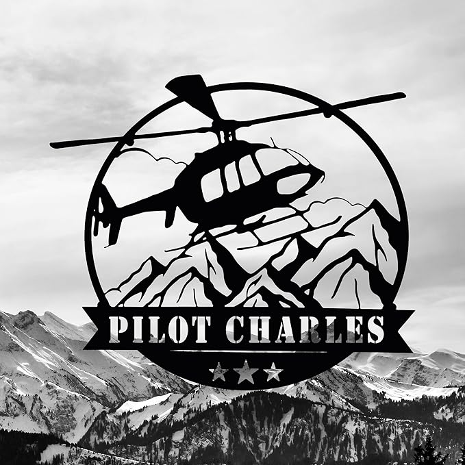 Personalized Metal Airplane Wall Art, Airplane Name Sign, Customized Pilot Name - Image 2