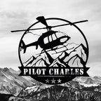 Personalized Metal Airplane Wall Art, Airplane Name Sign, Customized Pilot Name - Image 2
