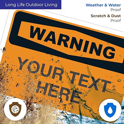 Custom Warning Sign, OSHA Sign, 10x7 Inches, Rust Free .040 Aluminum, Fade - Image 5