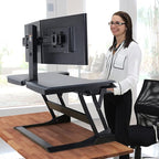 Ergotron – WorkFit-T Standing Desk Converter, Dual Monitor Sit Stand Desk Riser - Image 6