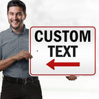 Custom Arrow Directional Sign, Left Arrow, 18x24 Inches, 3M EGP Reflective - Image 2