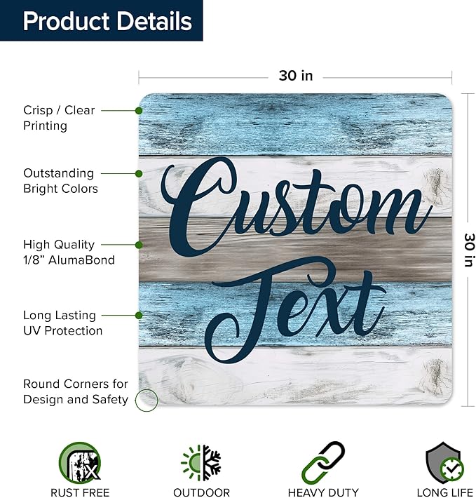 Custom Sign, Custom Street Sign, 11 Font Colors, 13 Font Styles, 4 Hole Options - Image 6