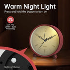 Analog Alarm Clock, 4 inch Super Silent Non Ticking Small Clock - Image 4