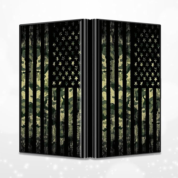 Slim Credit Card Holder, Military Camouflage American Flag RFID Blocking Metal - Image 4