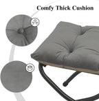 15"(h) folding ottoman, foldable footrest stool, portable small showing dimensions