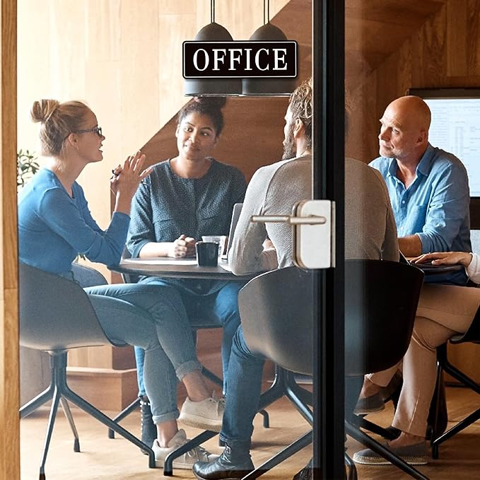 The Office Door Sign for Home and Business，Self-Adhesive Waterproof and - Image 7