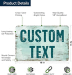 Custom Sign, Custom Street Sign, 11 Font Colors, 13 Font Styles, 4 Hole Options - Image 6