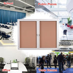 48x36 Inch Lockable Enclosed Bulletin Board, Weather-Resistant Outdoor - Image 6