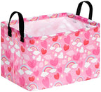 FUULOXE Rectangular Valentines Basket Storage Bin by Unknown
