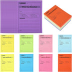 9Pack Phone Message Pads for Office, 4 x 5 Inch Self-Stick Note Pads, While You by Unknown
