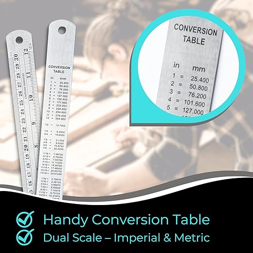 NOKKO Metal Ruler 12 Inch - Image 4