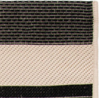 safavieh courtyard outdoor runner rug 2'3"x6'7", black & showing dimensions