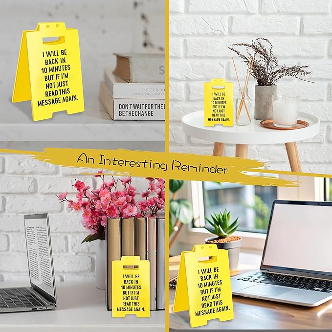 Smilelife Funny Office Cubicle Decor Will Be Back In 10Minutes Desk Sign Team - Image 4
