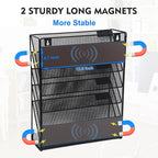 EASEPRES Magnetic File Organizer Mesh 6-Tier, Hanging Wall Mount File Organizer - Image 2