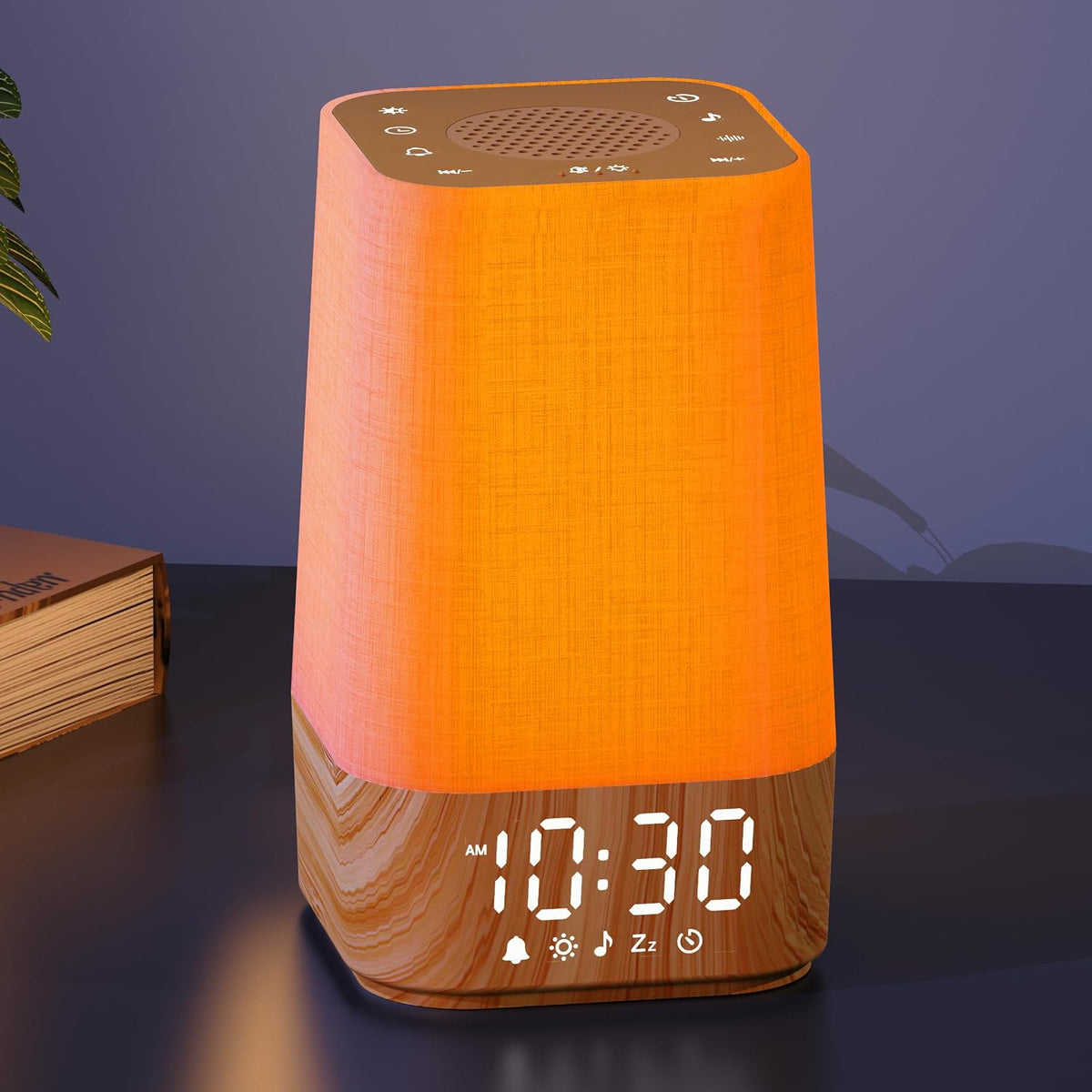 sunrise alarm clock with sound machine, nature wake, main product view