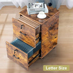 VINGLI 2-Drawer Small Rolling File Cabinet - Image 2