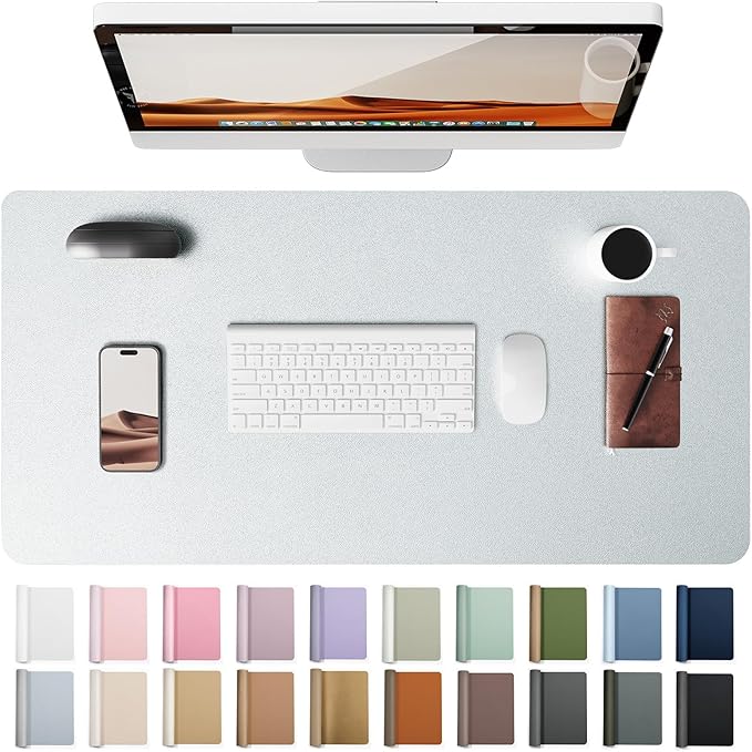 YSAGi Leather Desk Pad Protector, Office Desk Mat, Large Mouse Pad, Non-Slip PU by YSAGi