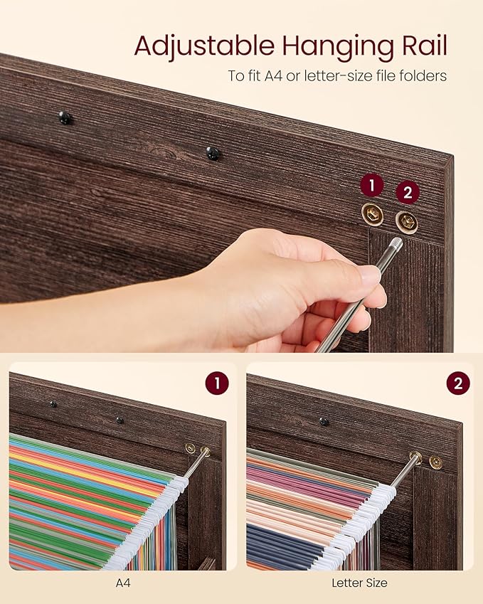 VASAGLE File Cabinet, Filing Cabinet - Image 5