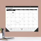 AT-A-GLANCE 2027 Desk Pad Calendar, Monthly Desk Wall Planner, 21.75" x 17", Ruled Blocks (SK240027), White