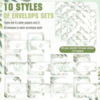 TaoBary 160 Pcs Stationery Paper Set 50 Double Sided Stationery Papers - Image 4