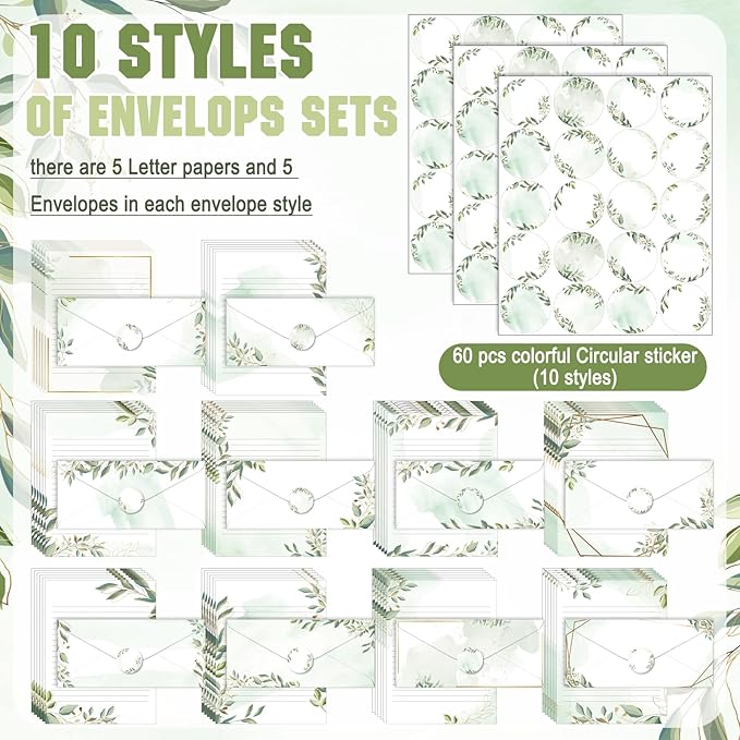 TaoBary 160 Pcs Stationery Paper Set 50 Double Sided Stationery Papers - Image 4