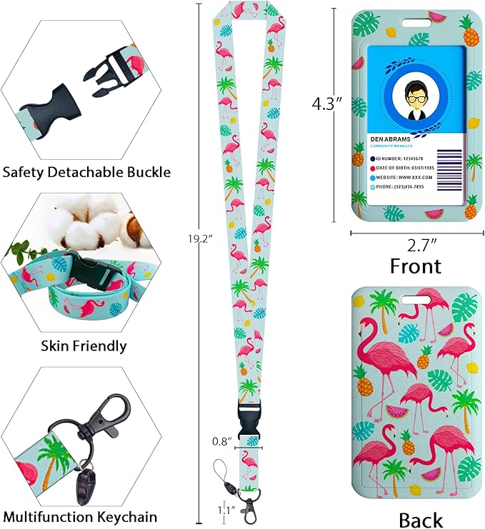 Teacher Lanyards for ID Badges and Keys, Retractable ID Badge Holder - Image 4