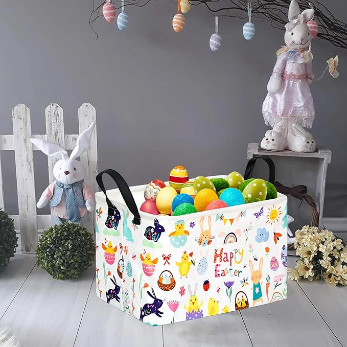 FUULOXE Storage Bin for Shelves Rectangle Closet Baskets Foldable Box - Image 4
