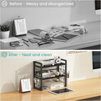 ELITEROO Desk Shelf Organizer, 2 Tier Desktop Bookshelf - Image 6