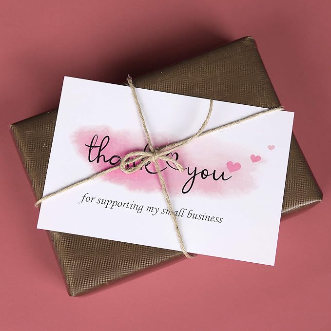 100 Thank You For Supporting My Small Business Cards, Elegant and Professional - Image 4