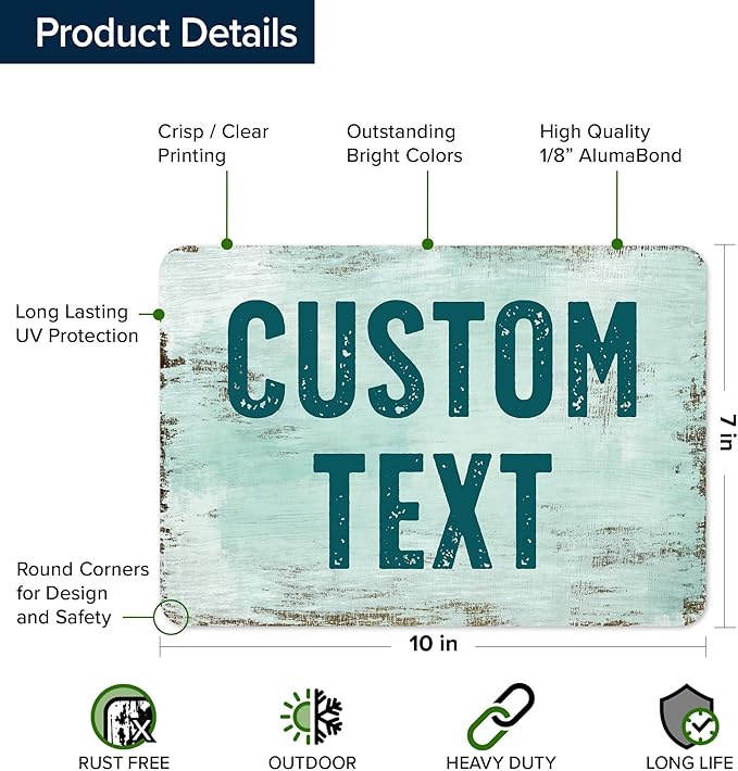 Custom Sign, Custom Street Sign, 11 Font Colors, 13 Font Styles, 4 Hole Options - Image 6