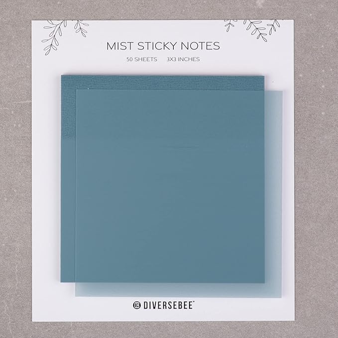 DiverseBee 50 Sheets Pastel Transparent Sticky Notes, 3x3” Clear Sticky Tabs - Image 7
