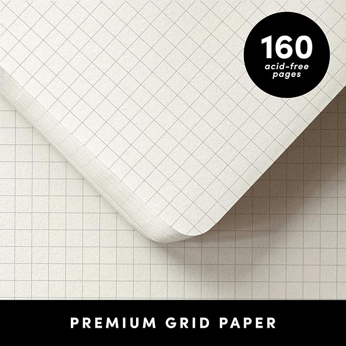 PAPERAGE Graph Paper Journal Notebook, 160 Pages, Medium 5.6 in x 8 in - Image 4
