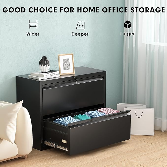 Pataku Lateral File Cabinet, 2 Drawer File Cabinet - Image 8