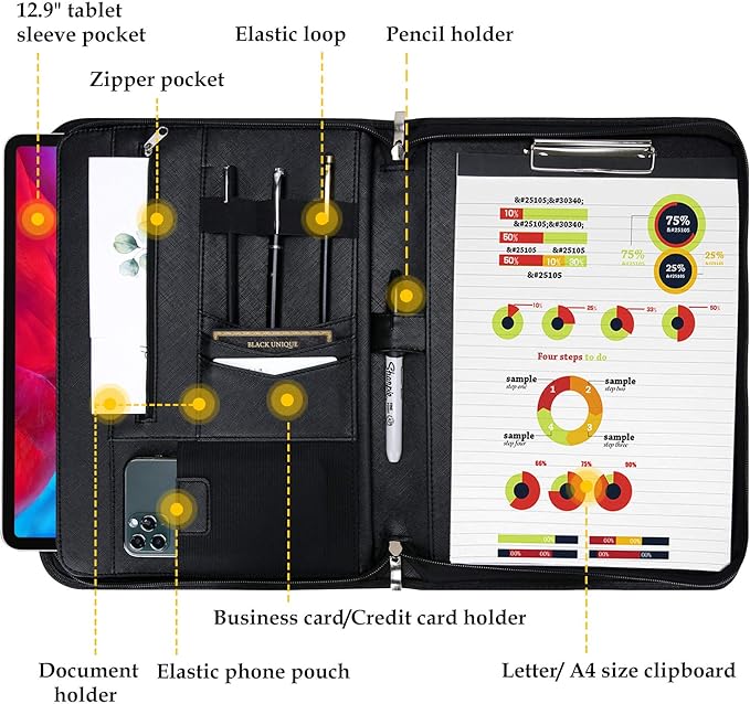 ProCase Portfolio Business Padfolio Folder - Image 2