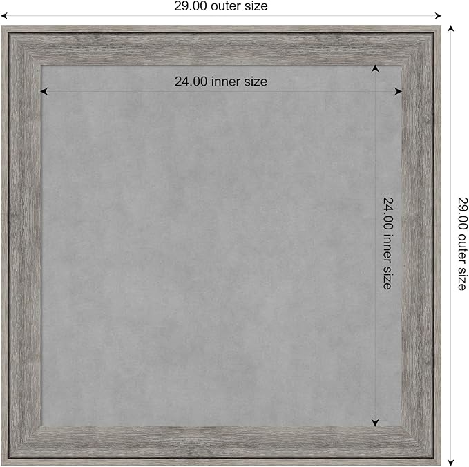 Amanti Art Grey Framed Magnetic Board 29x29 Medium Vision Board - Image 3