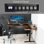 VIVO Electric 2-Tier Corner L-Shaped 63 x 55 inch Standing Desk, Height - Image 5