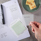 DiverseBee 50 Sheets Pastel Transparent Sticky Notes, 3x3” Clear Sticky Tabs - Image 4
