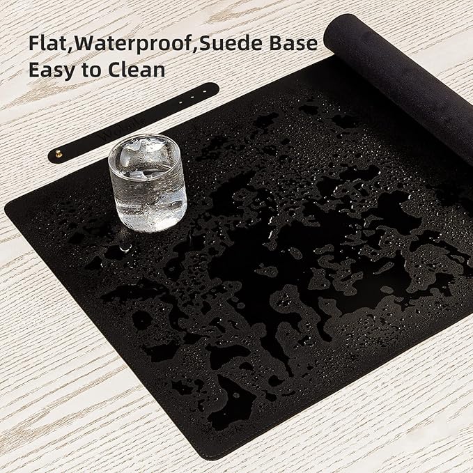 Leather Desk Pad, Wolaile 36x17 inch Large Mouse Pad, Waterproof Non-Slip - Image 4