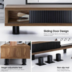 fenge dual monitor stand with storage, desk shelf, side view