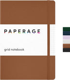 PAPERAGE Graph Paper Journal Notebook, 160 Pages, Medium 5.6 in x 8 in by PAPERAGE