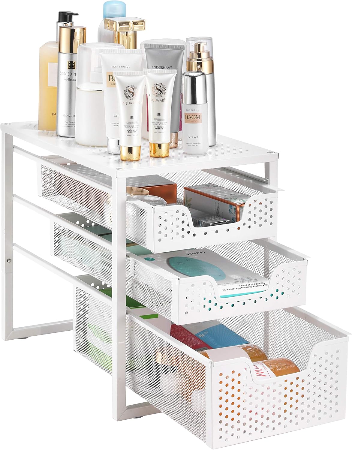 Simple Trending Under Sink Organizer 3-Tier with Sliding Storage Drawer