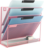 EASEPRES Desk File Organizer Mesh 4-Tier, Hanging Wall Mount Document by EASEPRES