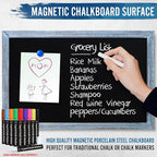 HBCY Creations 11" x 17" Rustic Blue Solid Wood Frame Wall Chalkboard, Magnetic - Image 5