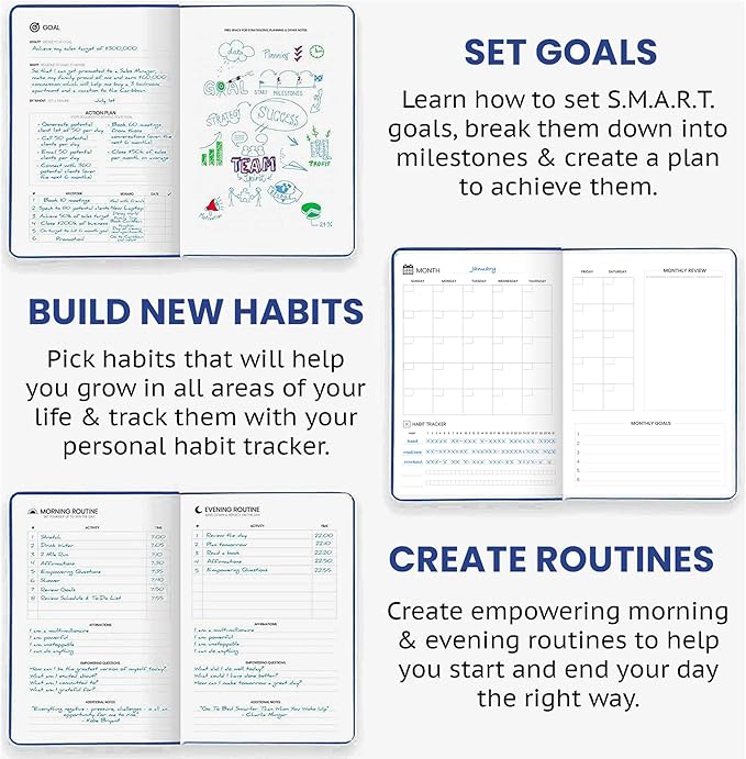 Wyze Planner Undated Daily Planner – 1-Year B5 Productivity Organizer - Image 3
