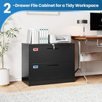 PEUKC 2 Drawer File Cabinet, Lateral Filing Cabinets - Image 7