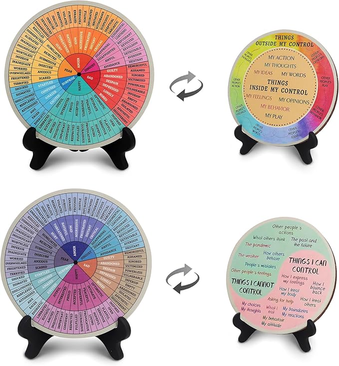 Feelings Wheel, Double-Sided Emotion Wheel by Ainrvteers