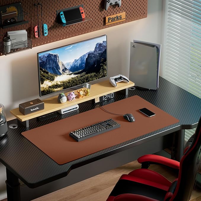 Aothia Leather Desk Pad Protector, Office Desk Mat, Large Mouse Pad, Laptop - Image 7