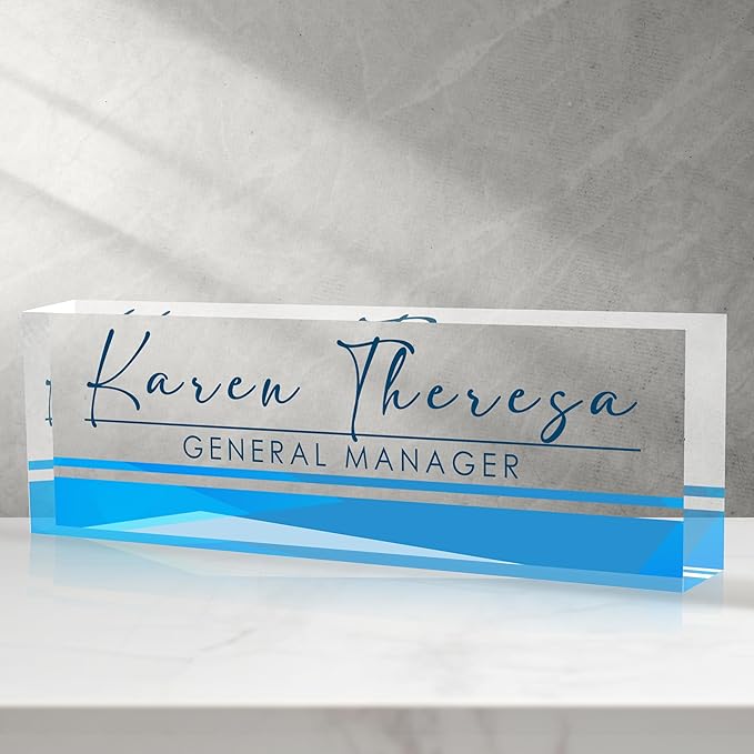 Custom Office Name Plate, Personalized Gifts by Unknown