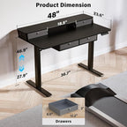 Kingant 48 x 24 Inch Electric Standing Desk - Image 2