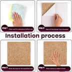 Bouiexye Felt Cork Board Tiles 6 Pack Grey Brown Boards 12"x12" - Image 4